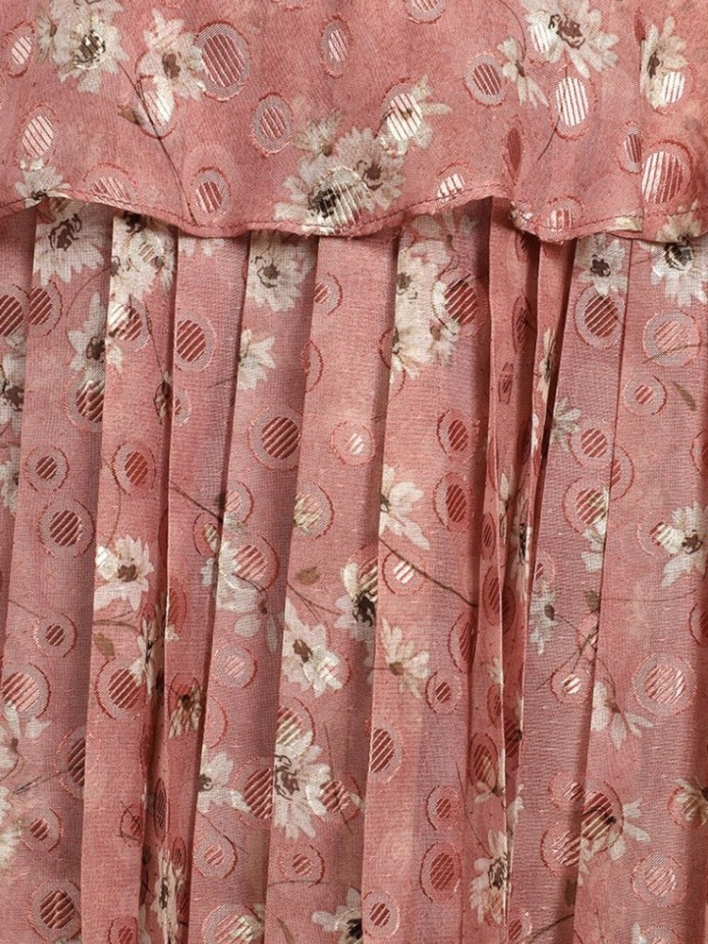 NWT Lulus Terrace Views Mauve Pink Floral Print Tiered Midi Dress (size S) - Picture 5 of 9